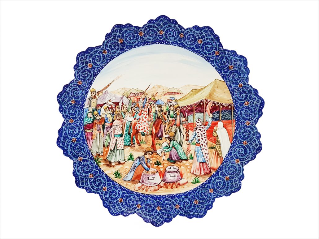 بشقاب میناکاری اسماعیلی