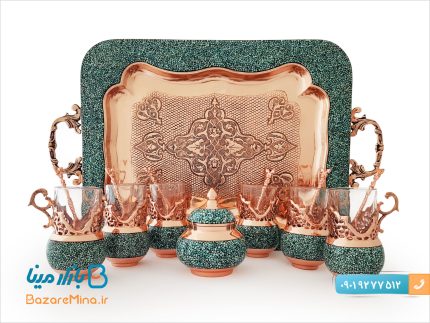 سرویس چای خوری فیروزه کوبی