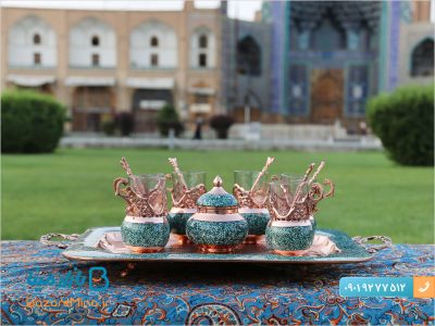 سرویس چای خوری فیروزه کوبی