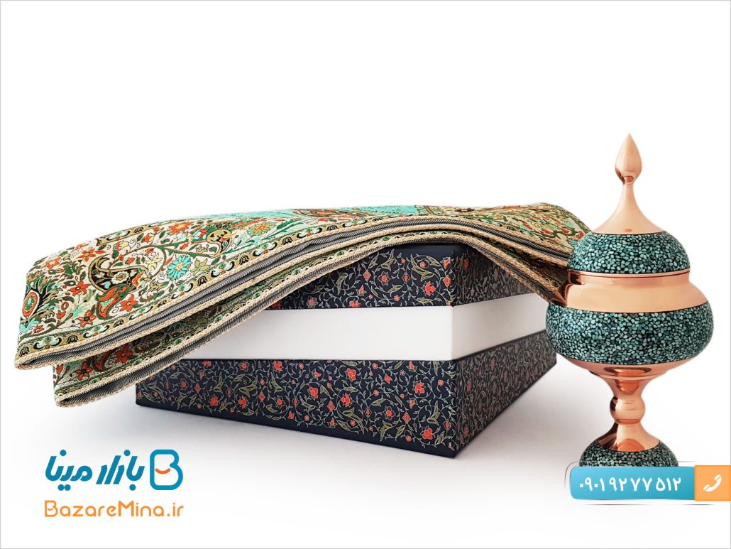 ست شکلات خوری فیروزه کوبی و ترمه