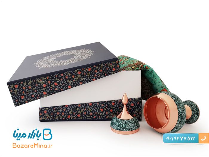 ست شکلات خوری فیروزه کوبی و ترمه
