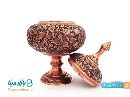 هدایای تبلیغاتی گلستان با محصولات کادویی سال 1405 شکلات خوری مسی قلمزنی