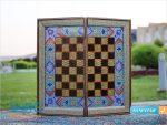 تخته نرد و شطرنج خاتم کاری نقاشی تذهیب