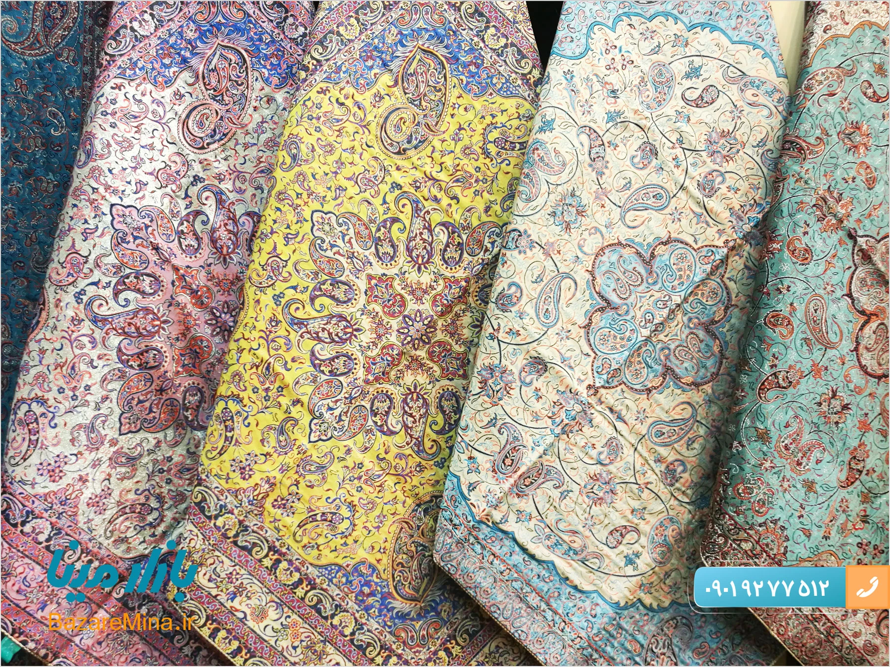 انواع سرمه دوزی روی ترمه یزد با طرح های سنتی سرمه دوزی روی ترمه