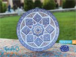 بشقاب میناکاری ترنج برجسته استاد اسماعیلی
