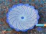 بشقاب میناکاری بر روی فلز مس اثر استاد مرتضی اسماعیلی
