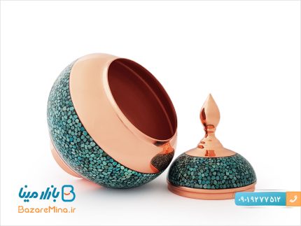 قندان فیروزه کوبی مدل سیبی