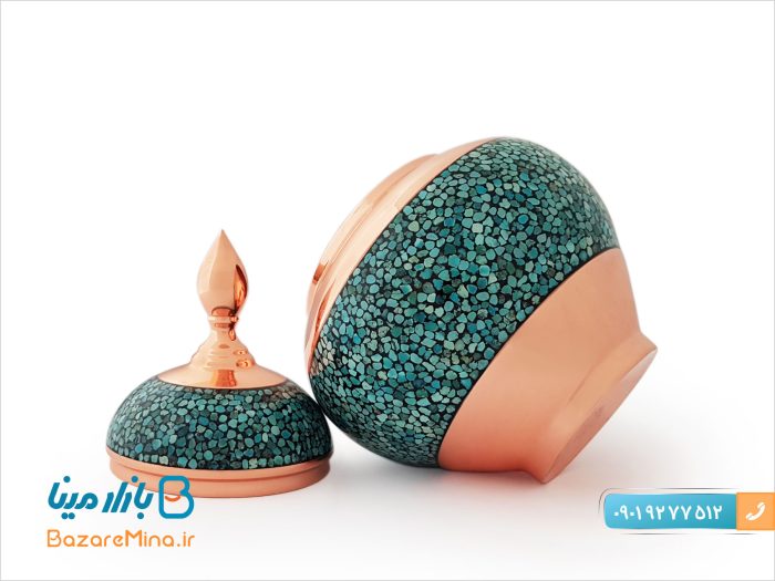 قندان فیروزه کوبی مدل سیبی