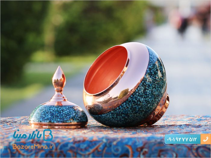 قندان فیروزه کوبی مدل سیبی