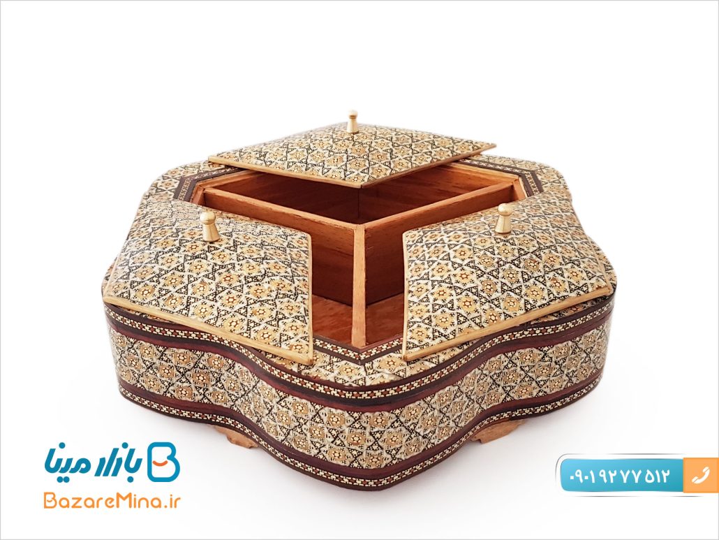شکلات خوری خاتم کاری سه درب