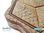شکلات خوری خاتم کاری سه درب