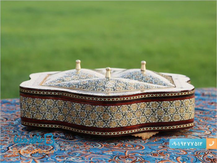 شکلات خوری خاتم کاری سه درب
