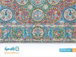 رومیزی ترمه ابریشمی هاشمی طرح هفت خوان