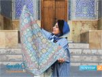 رومیزی ترمه ابریشمی هاشمی طرح هفت خوان