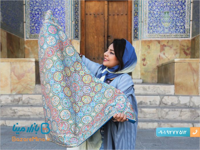 رومیزی ترمه ابریشمی هاشمی طرح هفت خوان