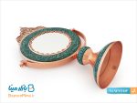 آینه گرد تاج دار فیروزه کوب برند آقاجانی