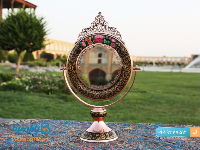 آینه گرد تاج دار تشعیر برند آقاجانی