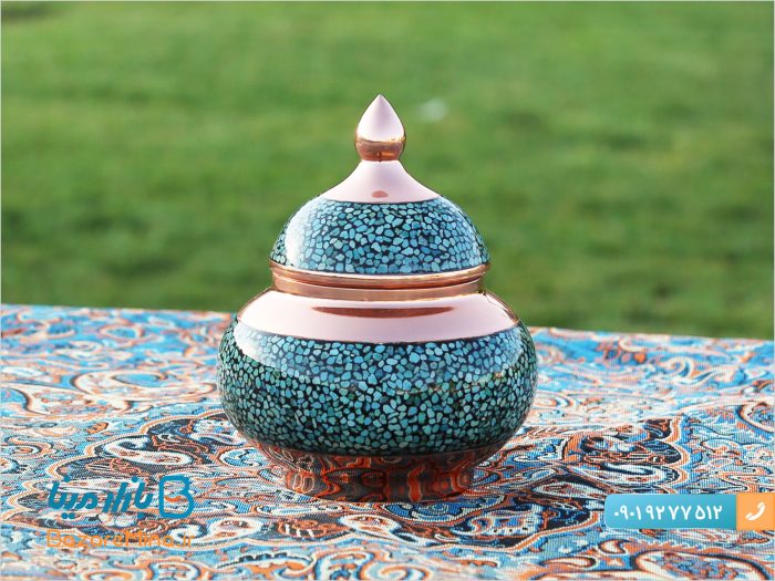 قندان کوچک فیروزه کوب برند آقاجانی