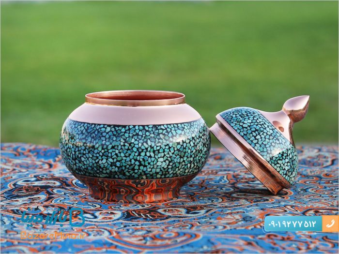 قندان کوچک فیروزه کوب برند آقاجانی