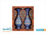ست جفت گلدان میناکاری