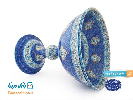 سنگاب میناکاری طرح اسلیمی ترنج استاد اسماعیلی