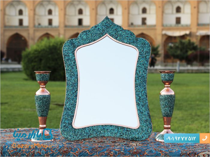 شمعدان بزرگ فیروزه کوب برند آقاجانی