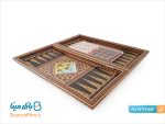 تخته نرد خاتم کاری طرح چوگان