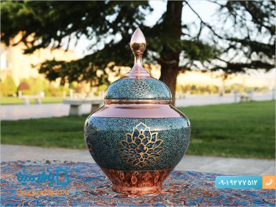 قندان بزرگ فیروزه کوب ترنج برند آقاجانی