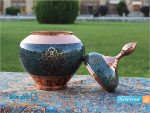 قندان بزرگ فیروزه کوب ترنج برند آقاجانی