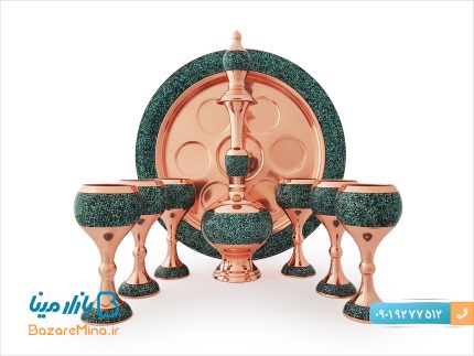 سرویس شربت خوری کوچک فیروزه کوب برند آقاجانی