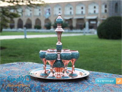 سرویس شربت خوری کوچک فیروزه کوب برند آقاجانی