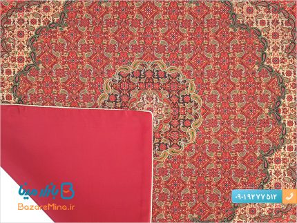 رومیزی 5 تکه ترمه هاشمی طرح گل‌ ماهی