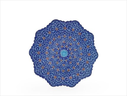 بشقاب میناکاری طرح اسلیمی