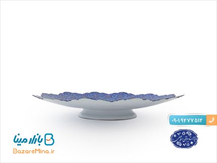 بشقاب میناکاری اسلیمی 20 سانتی اثر استاد اسماعیلی