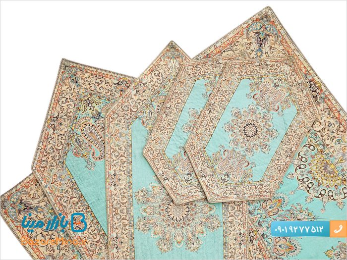 سرویس ترمه رومیزی پنج تکه هاشمی