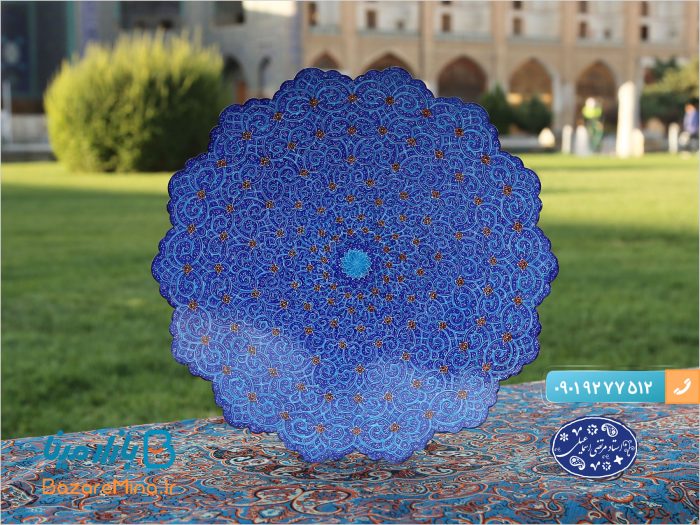 بشقاب میناکاری مدل اسلیمی