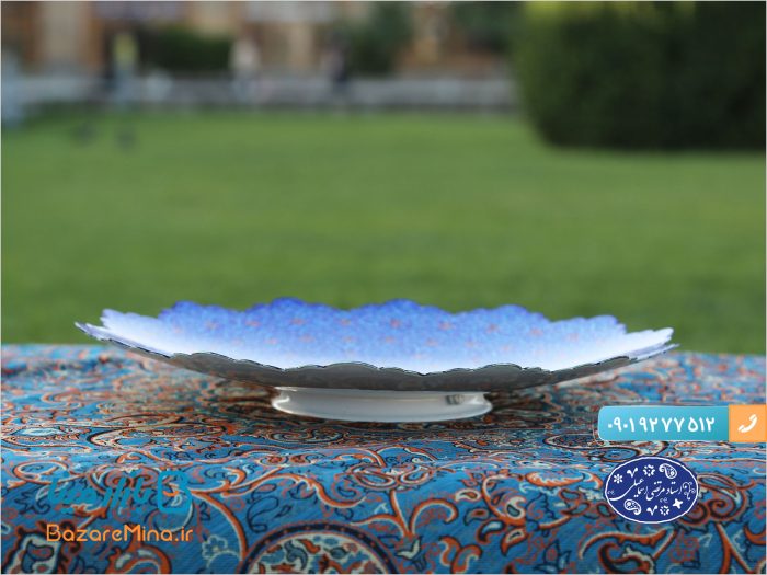 بشقاب میناکاری مدل اسلیمی