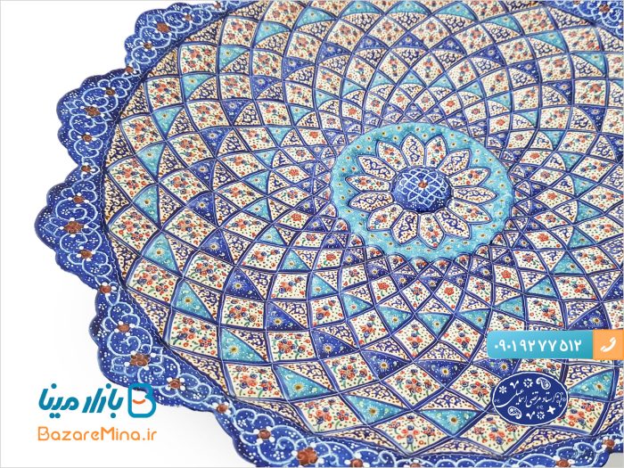 بشقاب برجسته میناکاری اثر مرتضی اسماعیلی