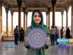 بشقاب برجسته میناکاری اثر مرتضی اسماعیلی