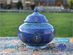 قندان میناکاری اسماعیلی طرح اسلیمی ترنج