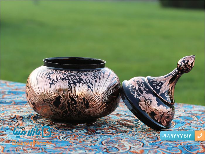 قندان الماس تراش مسی 22 سانتی