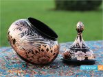 قندان الماس تراش مسی 22 سانتی