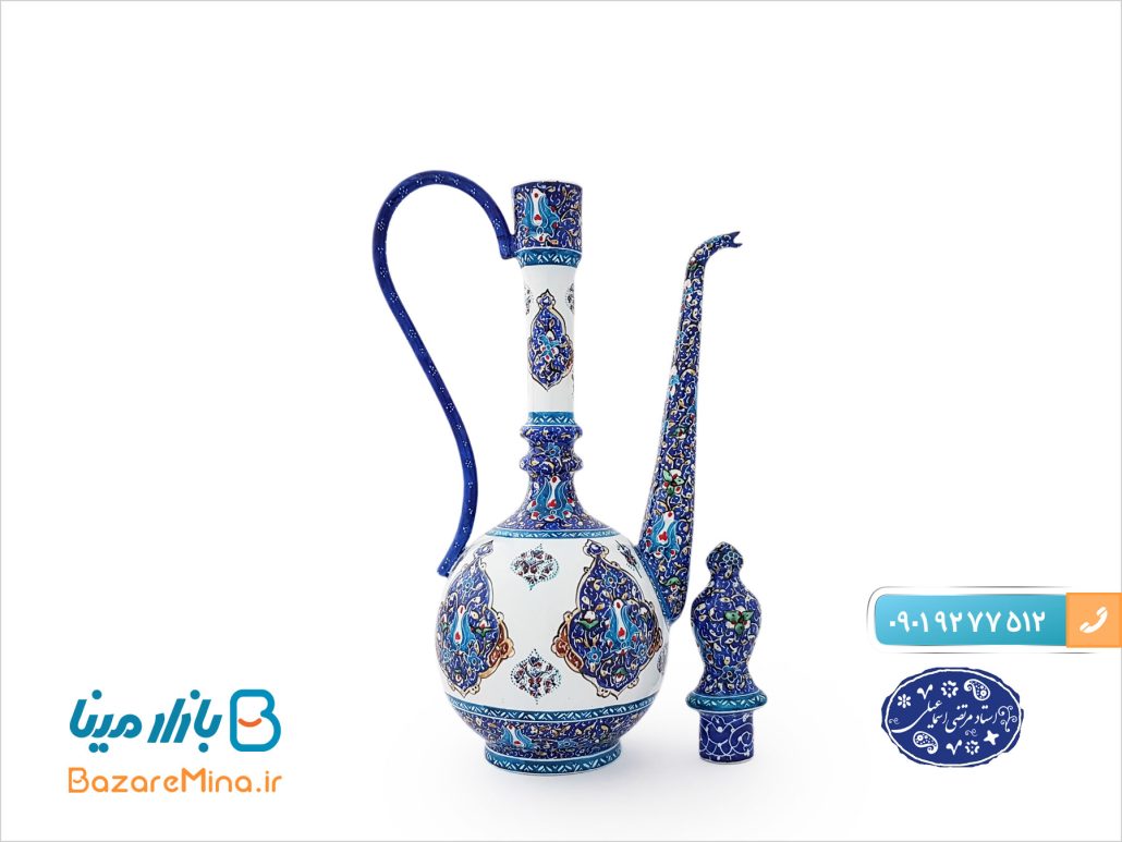 گلاب پاش مینا کاری طرح ترنج اثر اسماعیلی