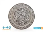 سینی مشبک قلمزنی طرح گل و مرغ