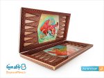 تخته نرد و شطرنج اعلا طرح نقاشی مینیاتور لیلی