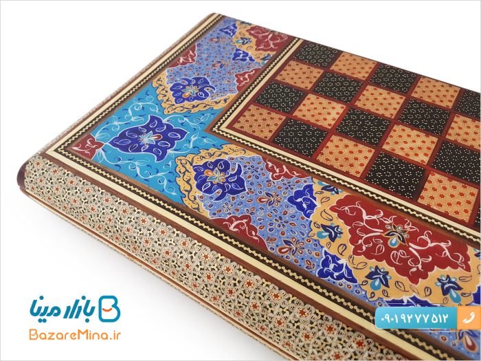 تخته نرد تذهیب و خاتم کاری شده
