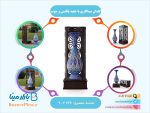 گلدان میناکاری اصفهان با جعبه چوب و پلکسی