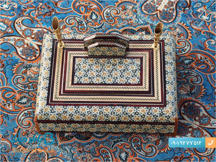 جاقلمی خاتم کاری جعبه ایی