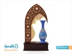 تندیس گلدان میناکاری شده طرح معلم
