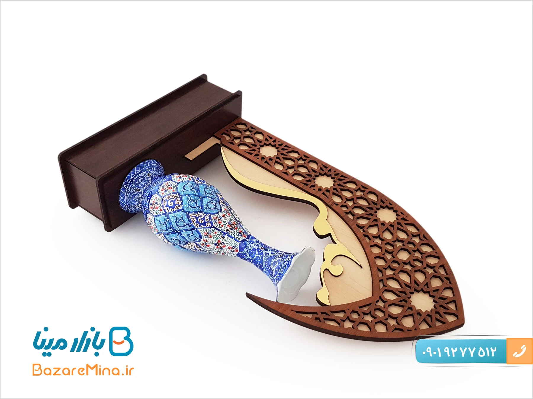 تندیس گلدان میناکاری شده طرح معلم هدیه مخصوص روز معلم